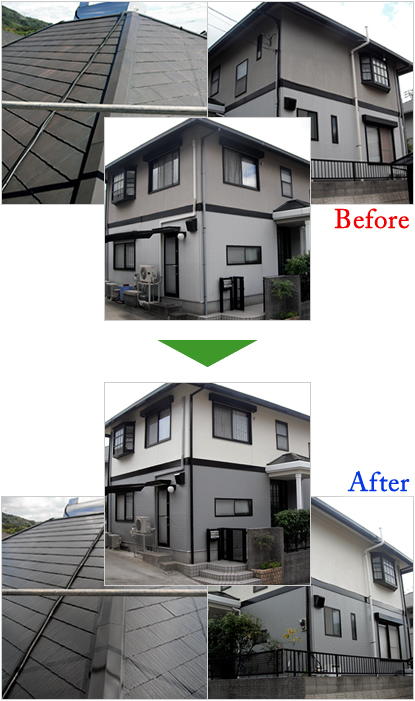 須田尾町　大平様邸　屋根　外壁　塗装